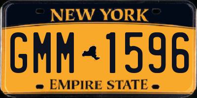 NY license plate GMM1596