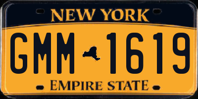 NY license plate GMM1619