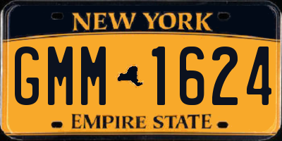 NY license plate GMM1624
