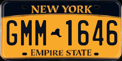 NY license plate GMM1646