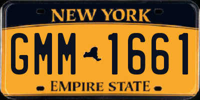 NY license plate GMM1661