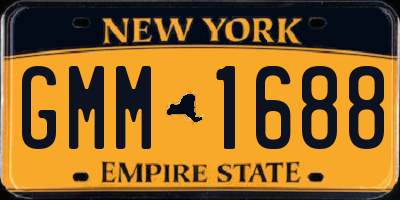 NY license plate GMM1688