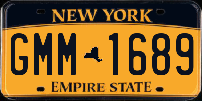 NY license plate GMM1689