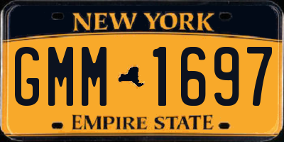 NY license plate GMM1697