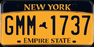 NY license plate GMM1737