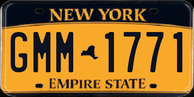 NY license plate GMM1771