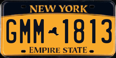 NY license plate GMM1813
