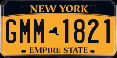 NY license plate GMM1821