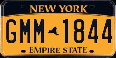 NY license plate GMM1844