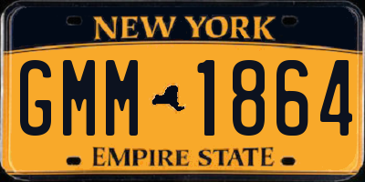 NY license plate GMM1864