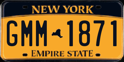 NY license plate GMM1871