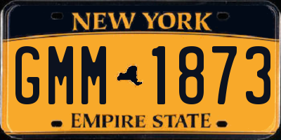 NY license plate GMM1873