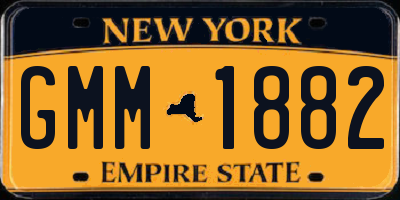 NY license plate GMM1882