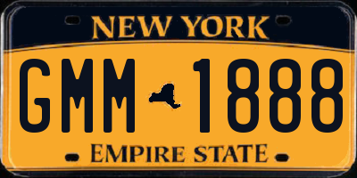 NY license plate GMM1888