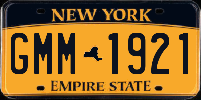 NY license plate GMM1921