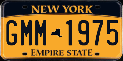 NY license plate GMM1975