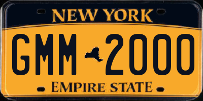 NY license plate GMM2000