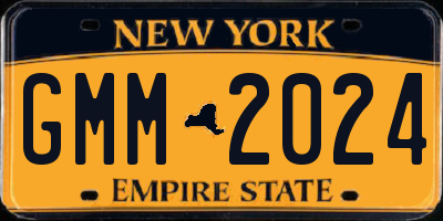 NY license plate GMM2024