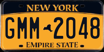 NY license plate GMM2048