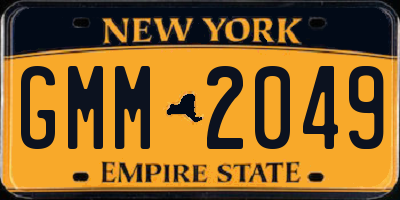 NY license plate GMM2049