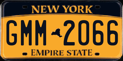 NY license plate GMM2066