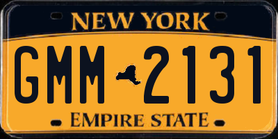 NY license plate GMM2131