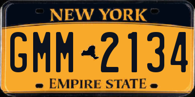 NY license plate GMM2134