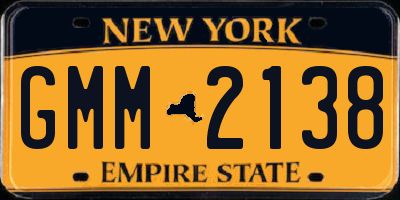 NY license plate GMM2138