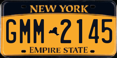 NY license plate GMM2145