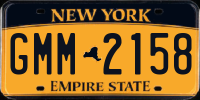 NY license plate GMM2158