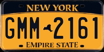 NY license plate GMM2161