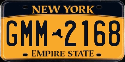 NY license plate GMM2168