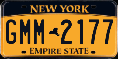 NY license plate GMM2177