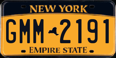NY license plate GMM2191