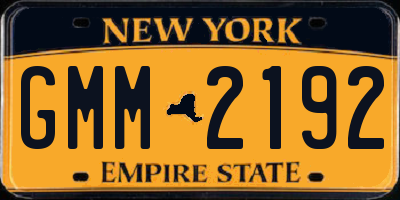 NY license plate GMM2192