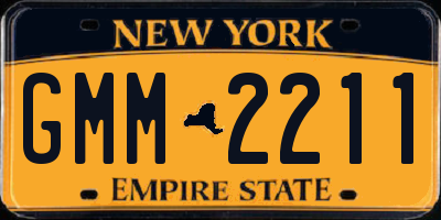 NY license plate GMM2211