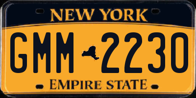 NY license plate GMM2230