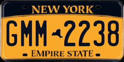 NY license plate GMM2238