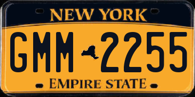 NY license plate GMM2255