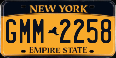 NY license plate GMM2258