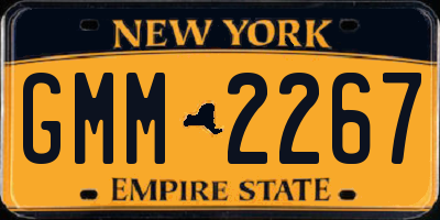 NY license plate GMM2267