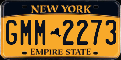 NY license plate GMM2273