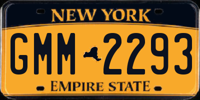 NY license plate GMM2293