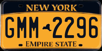 NY license plate GMM2296