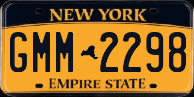 NY license plate GMM2298