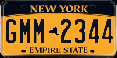 NY license plate GMM2344