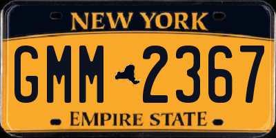 NY license plate GMM2367