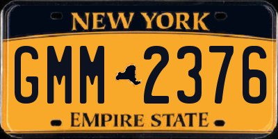 NY license plate GMM2376