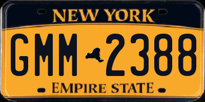 NY license plate GMM2388
