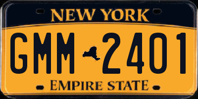NY license plate GMM2401